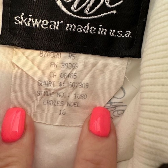 Roffe Skiwear Vintage Women's Noel Aqua Blue Ski Snow Jacket Thinsulate 3M Sz 16 - Picture 5 of 9